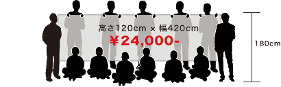 サッカー横断幕サイズイメージ