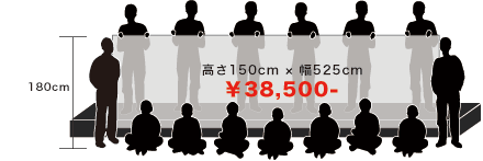 サッカー横断幕サイズイメージ
